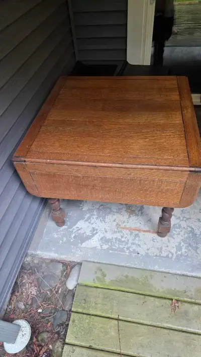 Hardwood Dinning Table with Folding Ends $150 obo, View more