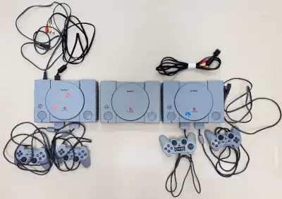 Sony PlayStation 1 ( PS1 )  LOT ( 3 Consoles / Systems ) ), View more
