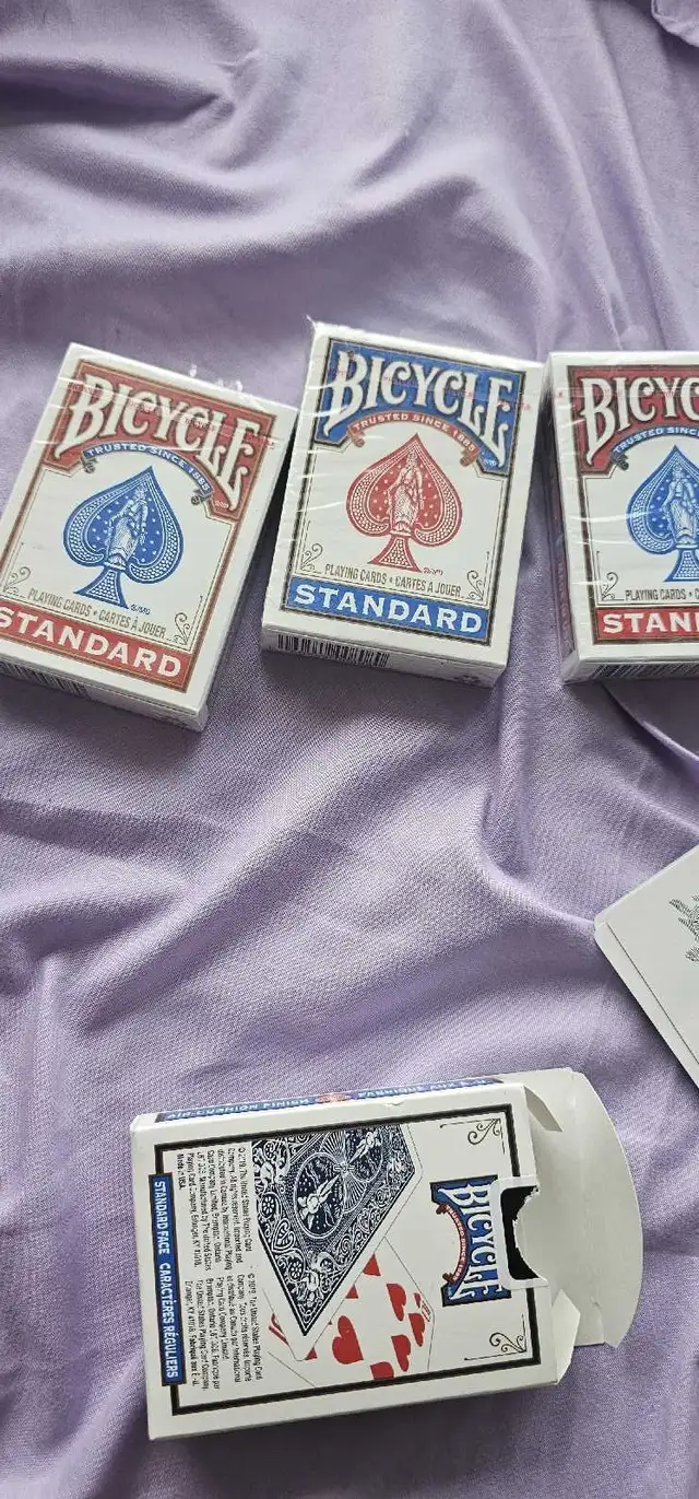 Bicycle Poker Size Standard Index Playing Cards 4 decks in Toys & Games in City of Toronto - Image 2