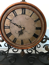 Bombay Vintage Clock, Wrought-Iron Frame