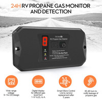 RV Propane Gas Detector, Digital Propane/LP Gas Alarm-12v