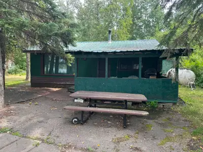 Lake Cabin in Moonlight Bay on Wabamun Lake. Toilet and shower are in a separate building from the c...