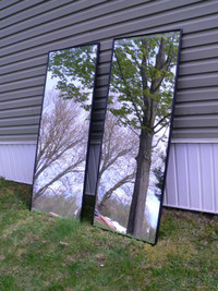 4 Portes-miroir coulissantes cadre noir