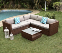 Outdoor Patio Sectional + Coffee Table 