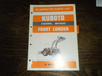Kubota BF900 Front Loader Parts List Manual