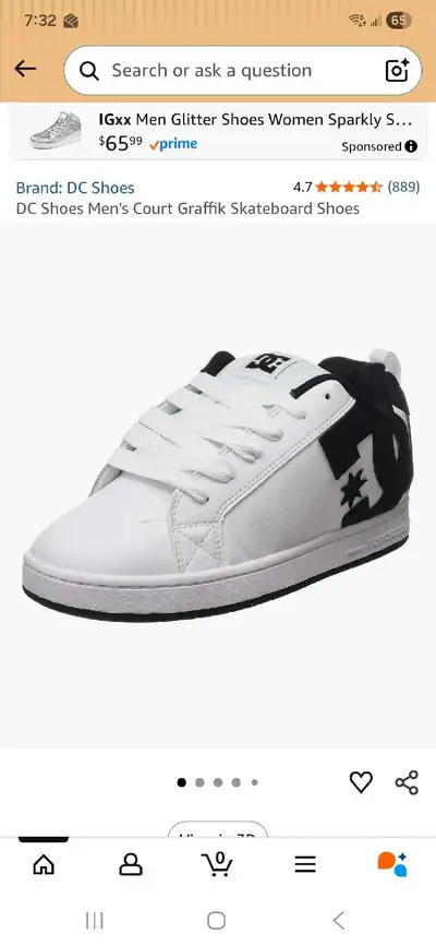 DC Shoes Men's Court Graffik Skateboard Shoes size 10, View more