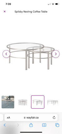 New in box coffee table 