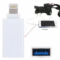 8 Pin Male To USB Female OTG Adapter For Apple iPhone 5/5s/5c/6/