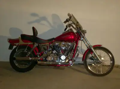 1993 Harley FXDWG Custom with upgrades and the backrest can be moved to the pillion position. Full D...