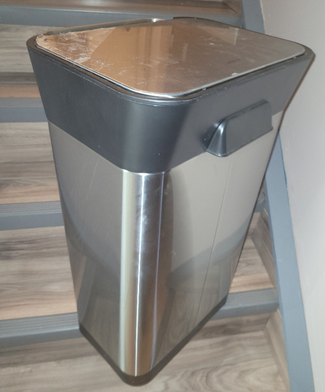 JOSEPH JOSEPH stainless steel Titan Trash compactor garbage can in Other in Red Deer - Image 2