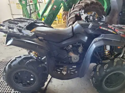 Can-am 800 atv has a little over 5000km. Runs good, just sell it because it to big.
