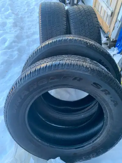 4 Tires for sale 275/60 R 20 Goodyear wranglers 200$ for all 4 . Need room in the shed , must go asa...