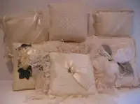 7 NEW HANDCRAFTED LITTLE ACCENT CREAM COLOUR PILLOWS