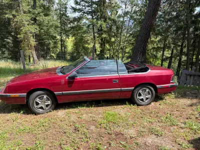 1988 Chrysler LeBaron Convertible, gas, 5 speed manual transmission, good tires