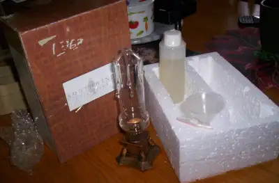 southwind collection glass candlestick  or dual wick oil lamp, View more