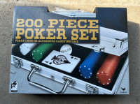 200 Piece Poker Chips Set with Aluminum Case NEW