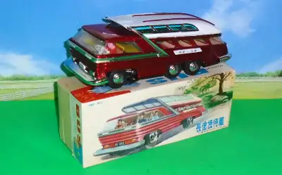 Super Rareté Vintage...De ma collection...Autobus "Mystery" flambant neuf dans boîte...Tout métal......