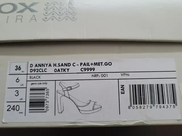 GEOX Respira D92CLC ANNYA High Sandals size EU 36 US 6 Women in Women's - Shoes in Markham / York Region - Image 9
