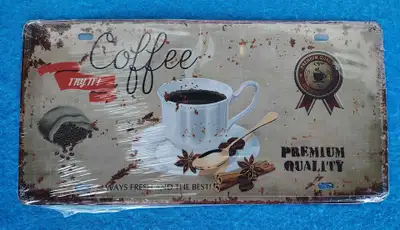 Coffee ☕ Metal Sign/License Plate, View more