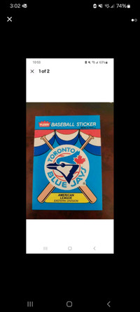 1989 Fleer Baseball Stickers Toronto Blue Jays/Team History Card