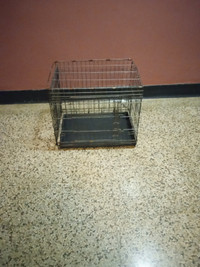 SMALL DOG ANIMAL CAGE CRATE WITH 2 DOORS  17X21X24 INCHES