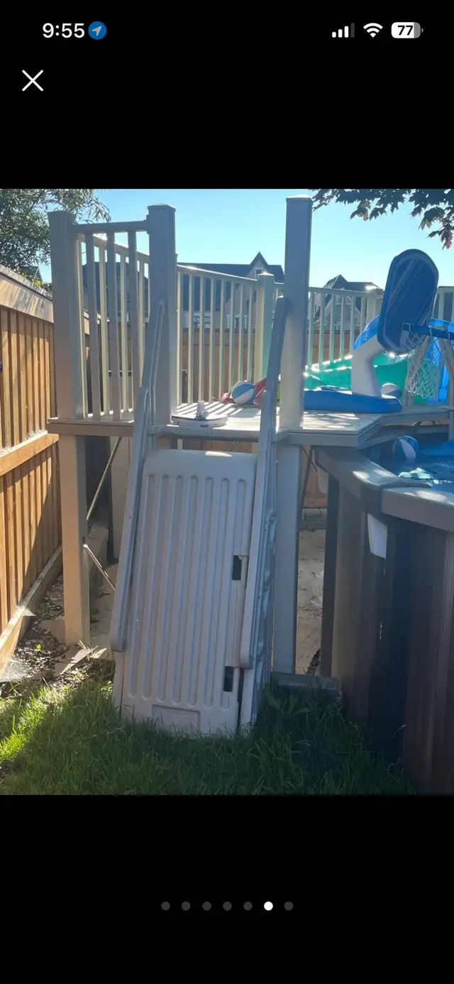 VinylWorks 5' x 13.5' Resin Pool Deck w/ Steps & Safety Gate in Hot Tubs & Pools in Oshawa / Durham Region - Image 7