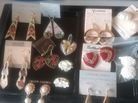 Cloisonne earrings,  brooches, pendant and jewerly boxes