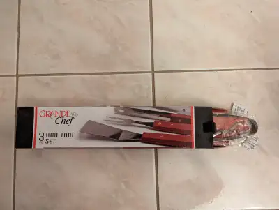 Grande Chef 3 Pc BBQ Tool Set - New, View more