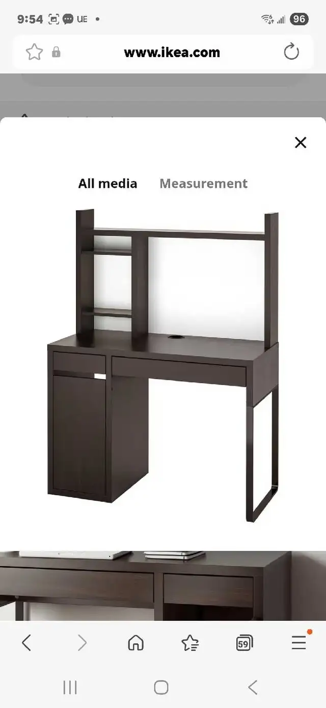 Ikea desk Black/Brown64540183952257120