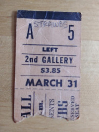 Strawbs 1974. Ticket Stub.