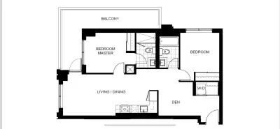 CORNER UNIT 2 Bedroom + Den & 2 Washroom Condo for Rent Markham