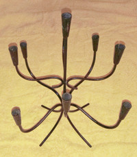 Mid-Century Modern Wrought Iron Candle Holder