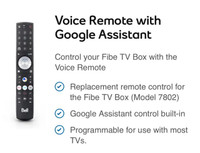 Bell Fibe TV voice remote with google assistant (7802) - NEW