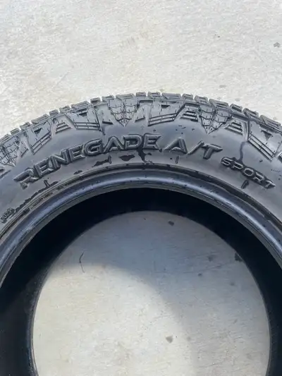285/60R18 Lightly used for one season from previous owner. I bought the truck and bought new tires....