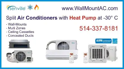 Mini Split Heat Pump at -30°C with Air Conditioner Senville Aura, View more