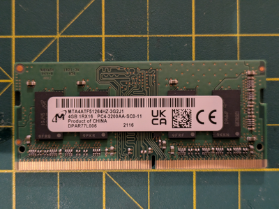 Micron 4GB DDR4 1600MHz PC4-3200 SODIMM, View more