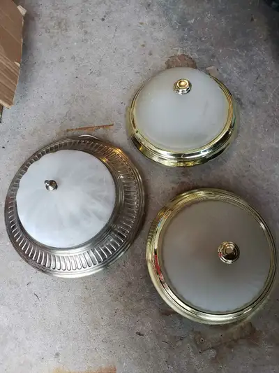 Chandelier and domed light fixtures, View more