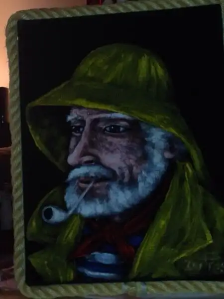 Fisherman painting on felt canvas in Arts & Collectibles in Gatineau - Image 3