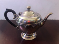 Vintage Silver Teapot .  Breast Cancer Fundraiser.