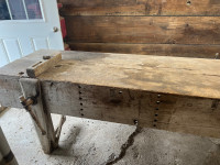 Antique clamp table