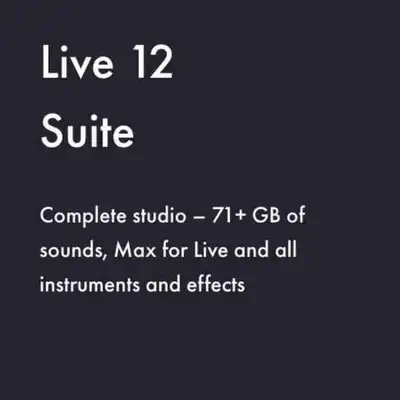 Ableton Live 12 Suite full License transfer. Note this is a full license transfer, not an educationa...