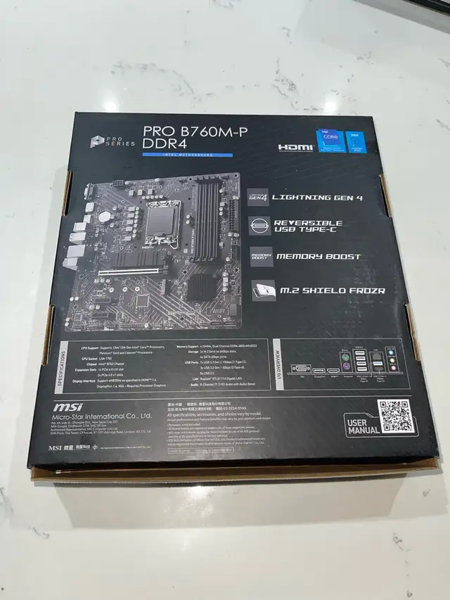 MSI PRO B760 M-P DDR4 Motherboard (Does not post) in System Components in City of Toronto - Image 3