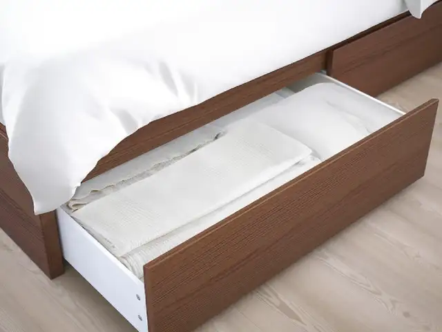 ikea malm double bed with 4 storage boxes 62863260126594121