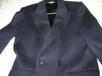 t. NEW WORN ONCE MENS WOOL OVERCOAT and REPEL MOIST TRENCHCOAT