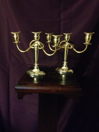 PAIR Vintage Silver Plate Candelabra - Made in England