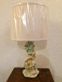 VIntage Hand Painted Ceramic Lamp