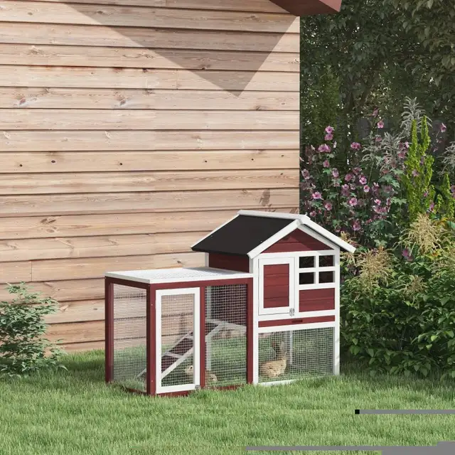 Brand new PawHut 48" Weatherproof Wooden Rabbit Hutch in Arts & Collectibles in Markham / York Region - Image 4