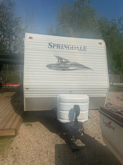 Selling our family trailer due to an upgrade. This trailer is about 33 feet, it has a bunk house and...