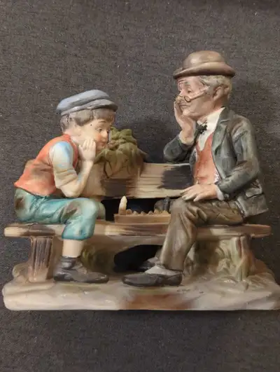 Grampa , Grandson playing Chess , View more