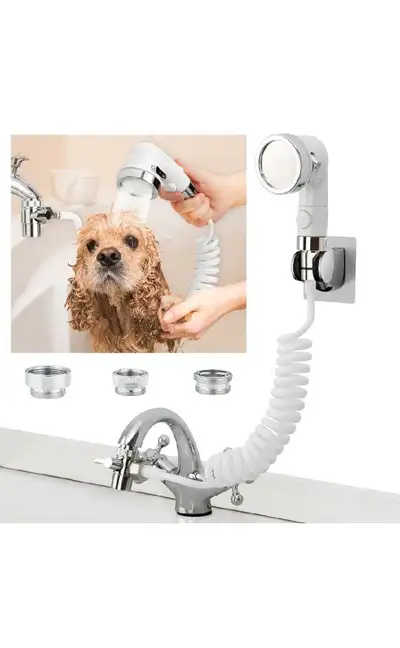 Give your furry friend the spa day they deserve with this handy faucet shower head! This convenient...